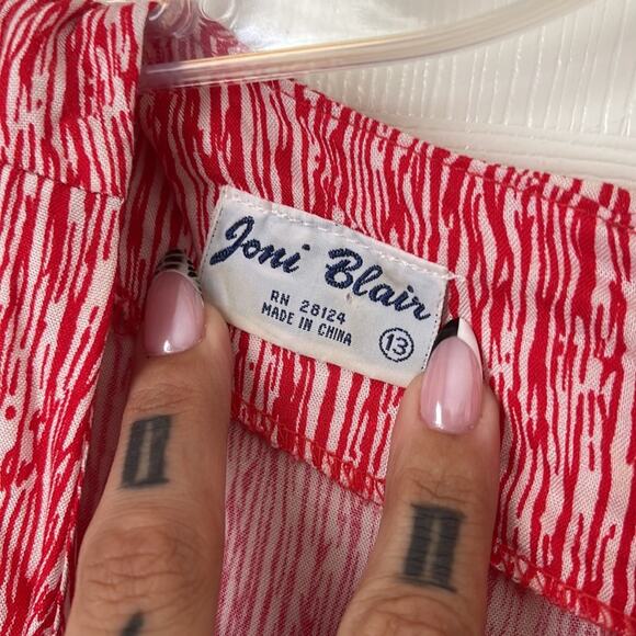 Joni Blair Vintage printed dress- super unique gathered to ankle - Picture 4 of 4